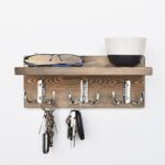 Ραφιέρα τοίχου Avra 30x13x11cm ξύλινη ed4689 - Image 3