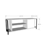 Έπιπλο τηλεόρασης Legame λευκό 120x30x54cm ed4693 - Image 2