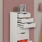 Συρταριέρα Flow άσπρο μελαμίνη 44x40x130εκ ed4695 - Image 5