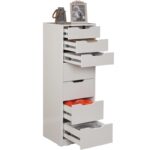 Συρταριέρα Flow άσπρο μελαμίνη 44x40x130εκ ed4695 - Image 3