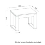 Τραπεζάκι σαλονιού Linosa λευκό cordoba 60x45x45cm μελαμίνη ed4696 - Image 2