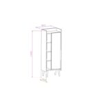 Ντουλάπι μπάνιου Lago oak άσπρο 50x30x140cm ed469 - Image 2