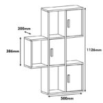 Ράφι τοίχου Flora καρυδί κρεμ μελαμίνη 50x20x112 6cm ed4700 - Image 2