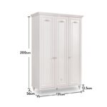 Ντουλάπα Romantica τρίφυλλη 131x56x200cm μελαμίνη ed4720 - Image 2