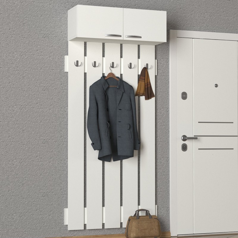 4722_0-800x800 Έπιπλο εισόδου Yonca άσπρο μελαμίνη 96x31 4x210εκ ed4722 - Image 1