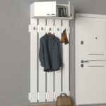 Έπιπλο εισόδου Yonca άσπρο μελαμίνη 96x31 4x210εκ ed4722 - Image 5