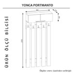 Έπιπλο εισόδου Yonca άσπρο μελαμίνη 96x31 4x210εκ ed4722 - Image 2