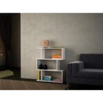 Βιβλιοθήκη Karrusel άσπρο μελαμίνη 80x22x96εκ ed4724