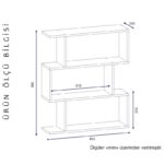 Βιβλιοθήκη Karrusel άσπρο μελαμίνη 80x22x96εκ ed4724 - Image 2