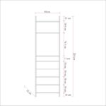 Ντουλάπα Dynamic atlantic pine μελαμίνη μεταλλικά πόδια καθρέπτης 64x52x225εκ ed4727 - Image 2