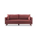 Καναπές τριθέσιος Bella κεραμιδί 208x85x81cm ed472 - Image 3