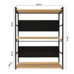 Ντουλάπα Perpa δρυς μαύρο μελαμίνη 160x40x170εκ ed4734 - Image 2