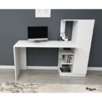 Γραφείο Scuro λευκό χρώμα μελαμίνη 120x55x73 8cm ed4740 - Image 4