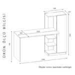 Γραφείο Scuro λευκό χρώμα μελαμίνη 120x55x73 8cm ed4740 - Image 2