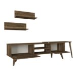 Σύνθετο τηλεόρασης Paros καρυδί μελαμίνη 190x29 5x50 5εκ ed4743 - Image 3