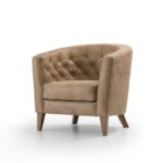 Πολυθρόνα Anatolia καφέ ξύλινη 80x70x78cm ed4749 - Image 4