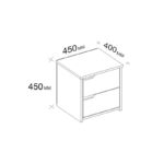 Κομοδίνο Malin 45x45x40cm μελαμίνη ed4766 - Image 2