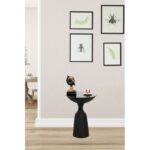 Βοηθητικό μεταλλικό τραπεζάκι Corti μαύρο χρώμα 42x56cm ed4776