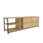 Έπιπλο tv Primula μαύρο oak 160x35 3x50 8cm ed4782 - Image 3