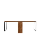 Γραφείο Mentre 240x60x72cm μελαμίνη μέταλλο καρυδί χρώμα ed4796 - Image 5