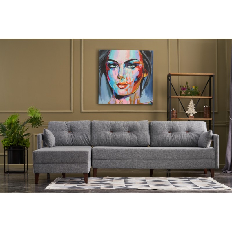 4809_0-800x800 Γωνιακός καναπές Comfort Left γκρι 275x165x80cm ed4809 - Image 1