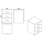 Συρτάρι γραφείου Vario δρυς μαύρο μελαμίνη 44 5x46 6x61 8εκ ed4817 - Image 2