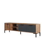 Έπιπλο τηλεόρασης Dafni oak ανθρακί 150x34x52cm ed4827 - Image 3