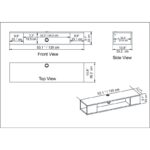 Έπιπλο τηλεόρασης Paldi μελαμίνη 135x35 2x23cm λευκό ed4829 - Image 2
