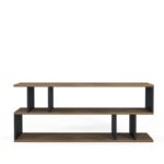 Έπιπλο τηλεόρασης Piramide καρυδί μαύρο 120x35 2x49 5cm ed4831 - Image 3