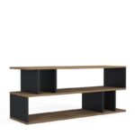 Έπιπλο τηλεόρασης Piramide καρυδί μαύρο 120x35 2x49 5cm ed4831 - Image 2