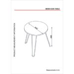 Βοηθητικό τραπέζι Deren καρυδί μελαμίνη μεταλλικά πόδια 44x46 8cm ed4837 - Image 2