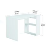 Γραφείο Montone λευκό χρώμα 112x60x75cm μελαμίνη ed4841 - Image 3