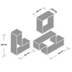 Ραφιέρα Tetris άσπρο μελαμίνη 35x20x45εκ ed4847 - Image 3