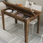 Τραπεζαρία Kiev καρυδί μελαμίνη 110x72x75εκ ed4851 - Image 4