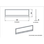 Kαθρέφτης Polka 2 μαύρη μελαμίνη 121 8x3x37 8cm ed4865 - Image 2