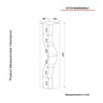 Βιβλιοθήκη Otto καρυδί ανθρακί μελαμίνη μεταλλικός σκελετός 38 6x38 6x180εκ ed4871 - Image 4