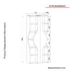 Βιβλιοθήκη Otto καρυδί ανθρακί μελαμίνη μεταλλικός σκελετός 38 6x38 6x180εκ ed4871 - Image 3