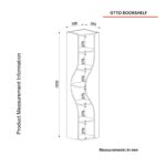 Βιβλιοθήκη Otto καρυδί ανθρακί μελαμίνη μεταλλικός σκελετός 38 6x38 6x180εκ ed4871 - Image 2