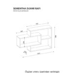 Ραφιέρα Sementha άσπρο καρυδί μελαμίνη 104 1x22x66 2εκ ed4878 - Image 2