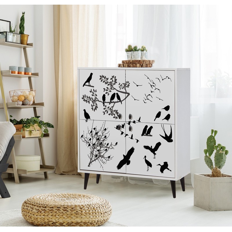 4884_0-800x800 Ντουλάπι Manyas άσπρο μελαμίνη 95x36x111εκ ed4884 - Image 1