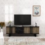 Έπιπλο tv Deco καρυδί χρώμα μελαμίνη 150x37 1x54 6cm ed4894