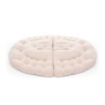 Πολυθρόνα Kiku κρεμ ύφασμα 70x56cm ed4898 - Image 4