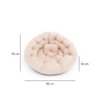 Πολυθρόνα Kiku κρεμ ύφασμα 70x56cm ed4898 - Image 3