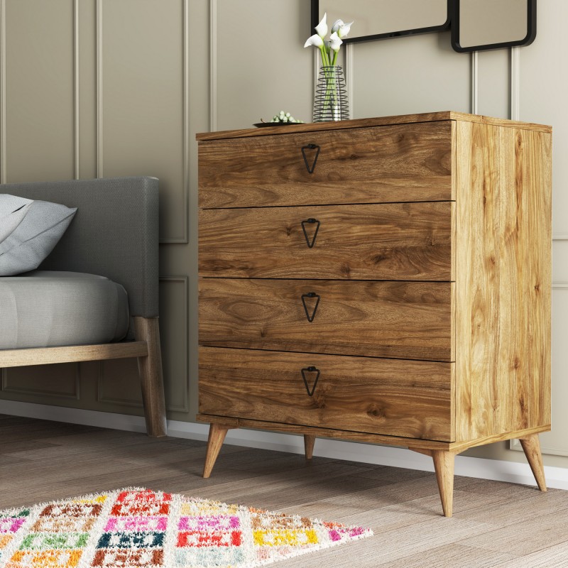 4899_0-800x800 Συρταριέρα Versa μελαμίνη καρυδί 80x45x90 8cm ed4899 - Image 1