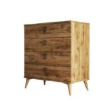 Συρταριέρα Versa μελαμίνη καρυδί 80x45x90 8cm ed4899 - Image 3