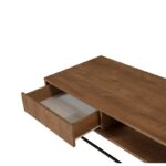 Τραπεζάκι σαλονιού Mela 120x43x60cm μελαμίνη καρυδί μαύρο χρώμα ed489 - Image 3