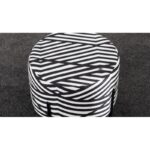 Σκαμπό Flow άσπρο μαύρο μεταλλικά πόδια 40x40x40εκ ed4904 - Image 4