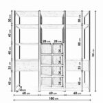 Ντουλάπα Trend δρυς μελαμίνη 180x40x180εκ ed490 - Image 2