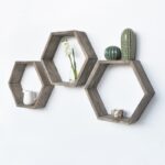 Ραφιέρα Hex καρυδί ξύλο 40x10x40εκ ed4924