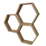 Ραφιέρα Hex καρυδί ξύλο 40x10x40εκ ed4924 - Image 5